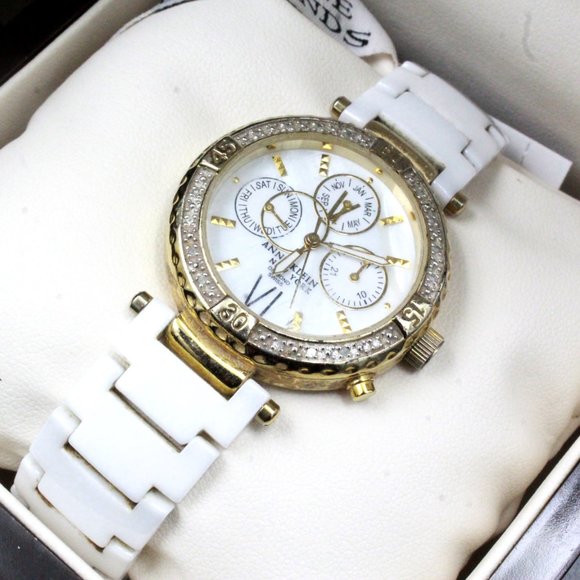 Limited Edition Anne Klein Swiss Genuine Diamond Mother of Pearl Women's Watch - Picture 7 of 7